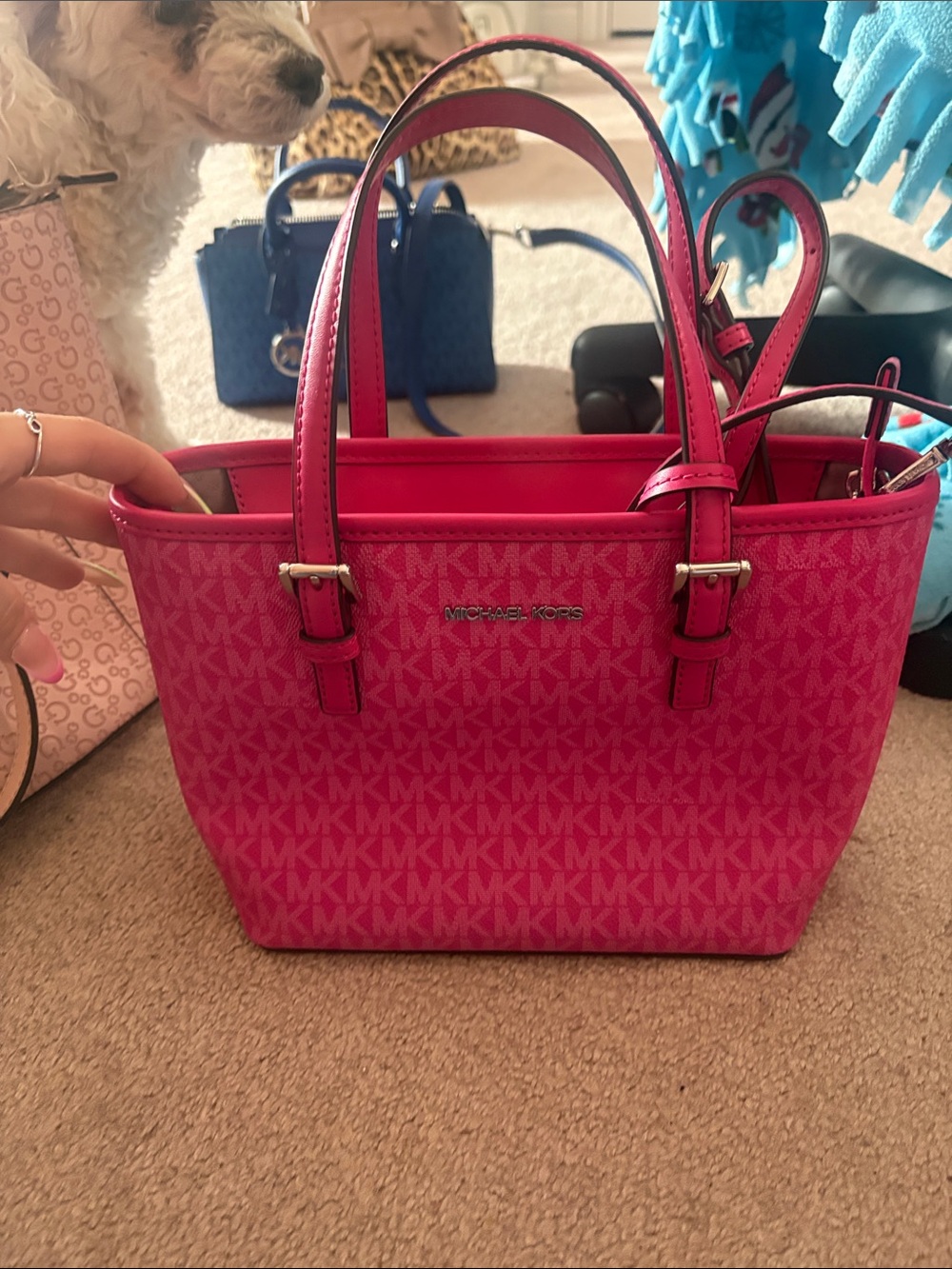 Michael Kors Hot Pink Signature Tote